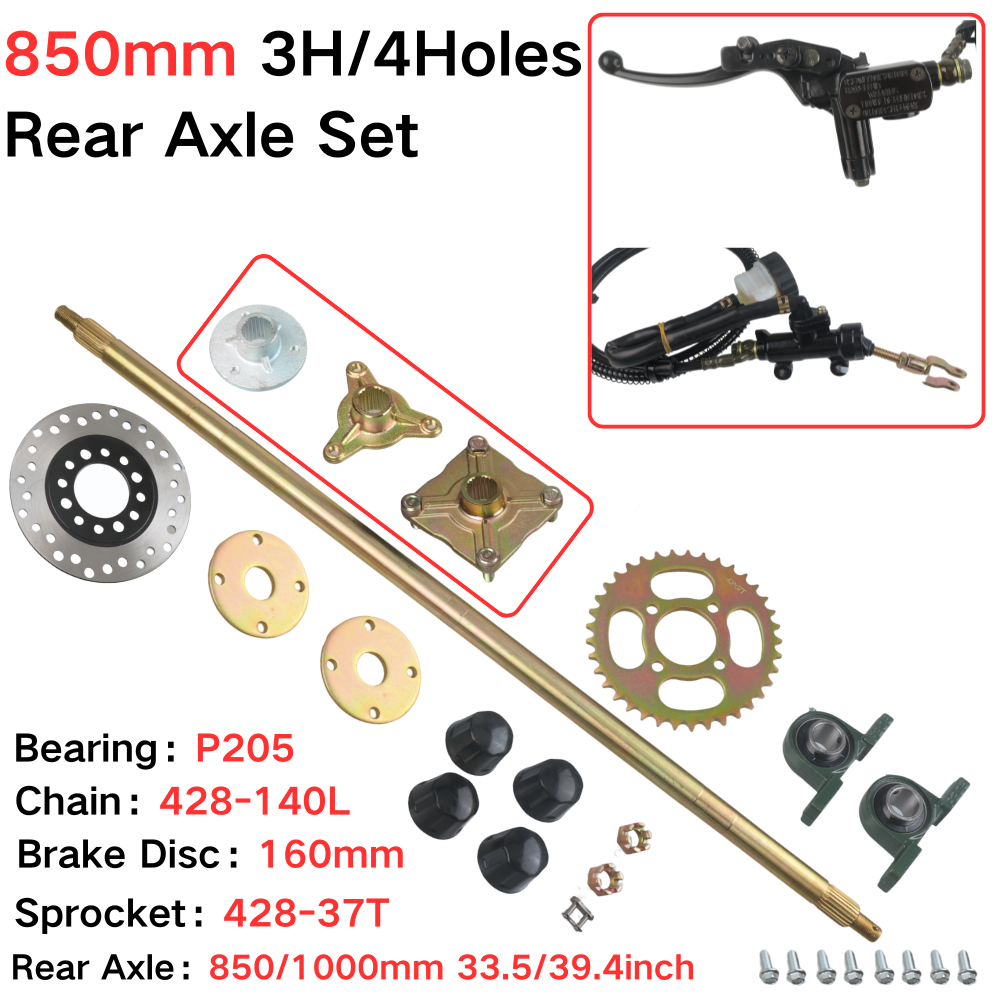 Sprocket Chain - 850Mm Rear Axle Complete Set With