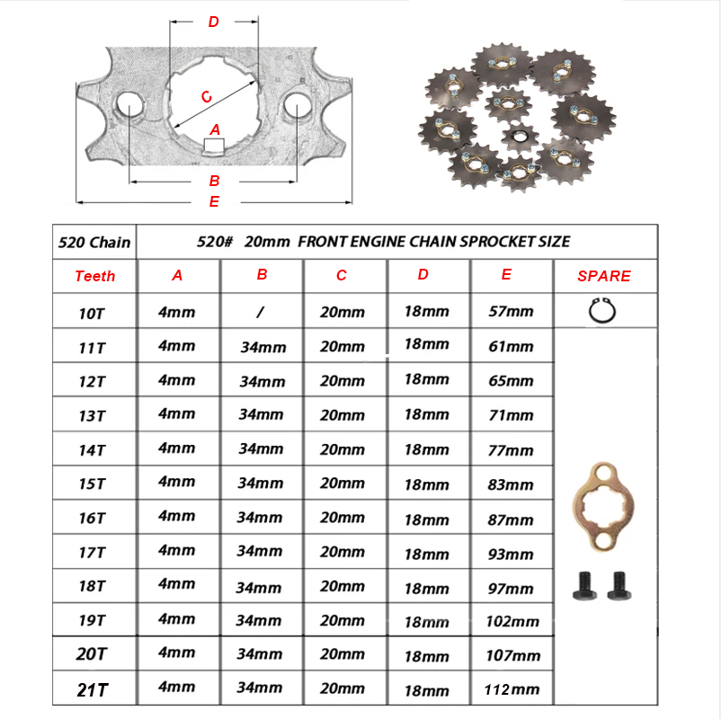 Front Engine Chain Sprockets 5 - огляд і ціна Xcm Chain