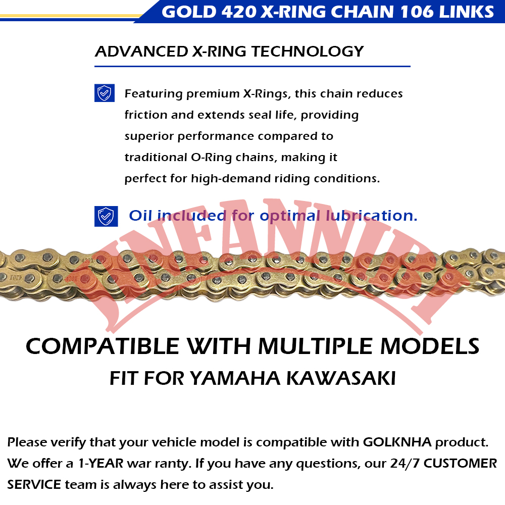 Gold 420 X-Ring Chain 106 Link - огляд і ціна Master Link Chain