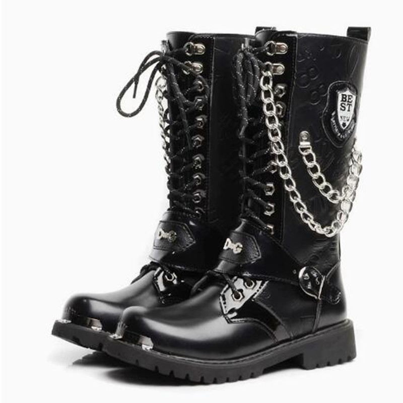 Men Fashion Motorcycle Boots M - огляд і ціна Steel Chain